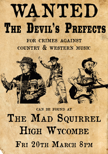 The Devil's Prefects at The Mad Squirrel on 20 March 2026 gig poster
