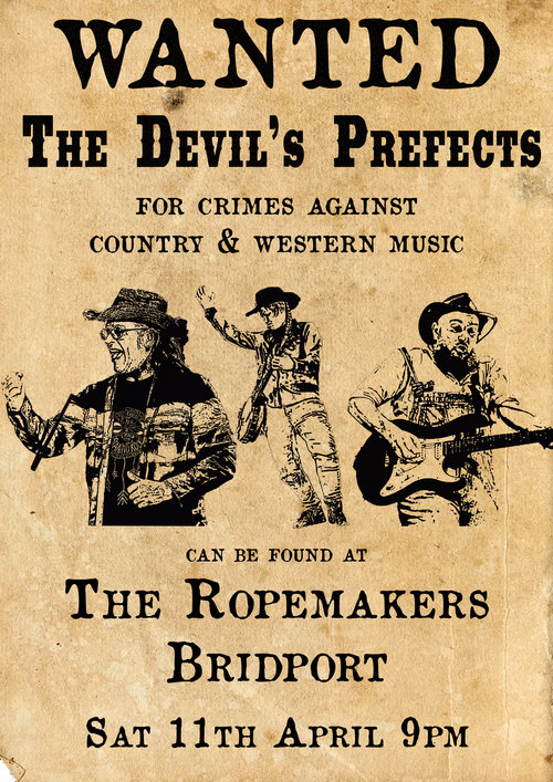 The Devil's Prefects at The Ropemakers on 11 April 2026 gig poster