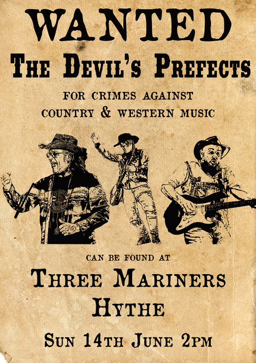 The Devil's Prefects at Three Mariners on 14 June 2026 gig poster