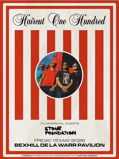 Haircut One Hundred Stone Foundation at De La Warr Pavilion on 15 May 2026 gig poster
