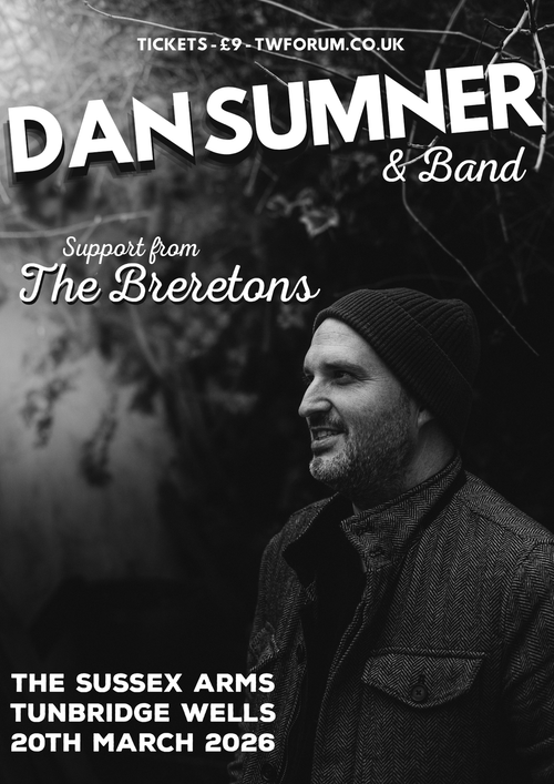 Dan Sumner & Band Dan Sumner, The Breretons at The Sussex Arms on 20 March 2026 gig poster