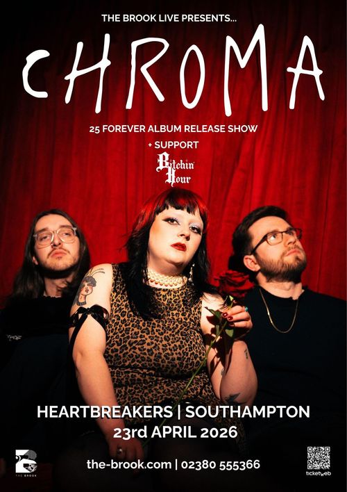 CHROMA Bitchin' Hour at Heartbreakers on 23 April 2026 gig poster