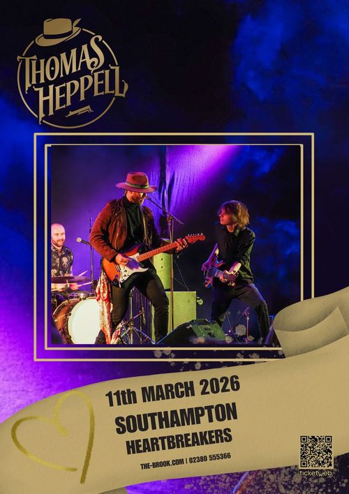 Thomas Heppell at Heartbreakers on 11 March 2026 gig poster