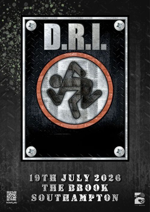 D.R.I. at The Brook on 19 July 2026 gig poster