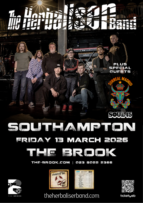 The Herbaliser Band Surreal Madrid at The Brook on 13 March 2026 gig poster