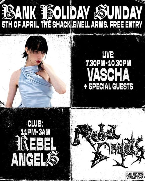 Bank Holiday Sunday VASCHA at The Shack on 5 April 2026 gig poster