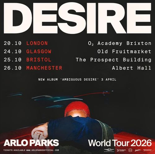 DESIRE Arlo Parks october 2026 tour poster