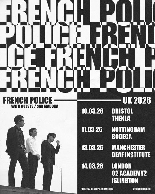FRENCH POLICE Sad Madona march 2026 tour poster