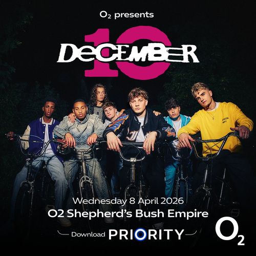 DECEMBER As December Falls, December 10 at O2 Shepherd's Bush Empire on 8 April 2026 gig poster