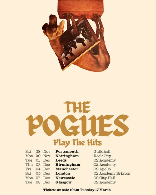 THE POGUES Play The Hits POGUES UK november 2026 to december 2026 tour poster
