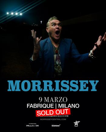 Morrissey at Fabrique on 9 March 2026 gig poster