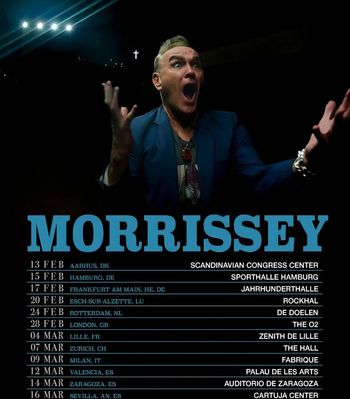 MORRISSEY at FABRIQUE on 9 March 2026 gig poster