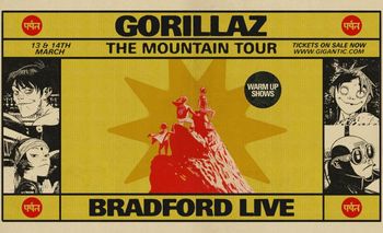 GORILLAZ THE MOUNTAIN TOUR Gorillaz march 2026 tour poster