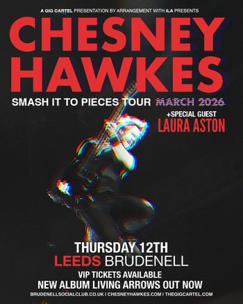 SMASH IT TO PIECES TOUR Chesney Hawkes, Laura Aston at Brudenell on 12 March 2026 gig poster