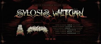 SYLOSIS & WHITECHAPEL Sylosis, Whitechapel, WHITECHAPEL, CARNIFEX, Carnifex january 2027 to february 2027 tour poster