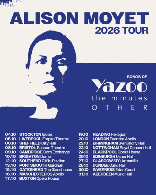 ALISON MOYET 2026 TOUR Alison Moyet october 2026 tour poster