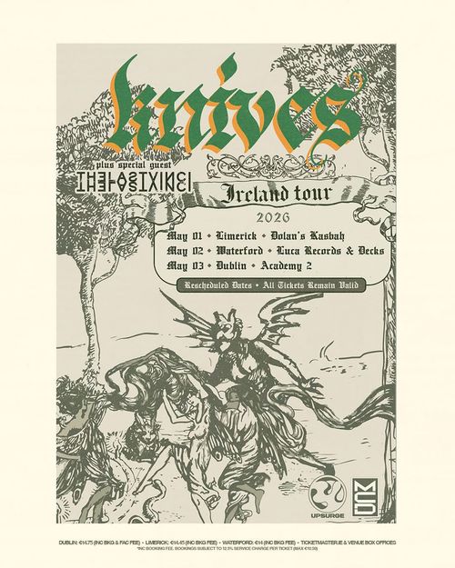 knives Young Knives, THEOIXINE may 2026 tour poster