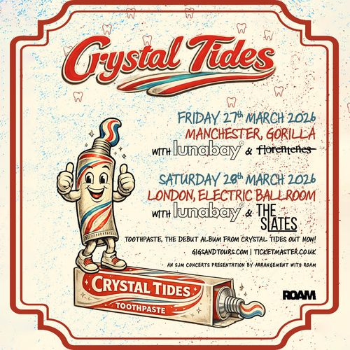 Crystal Tides lunabay, Florentines, The States march 2026 tour poster