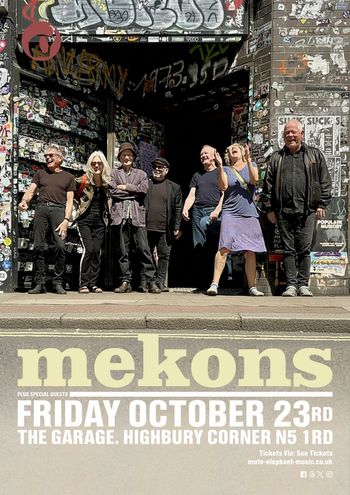 mekons The Mekons at The Garage on 23 October 2026 gig poster