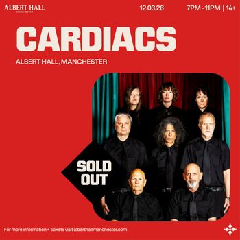 CARDIACS at ALBERT HALL on 12 March 2026 gig poster