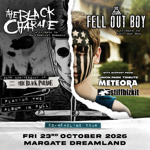 Co-Headline Tour stiffbizkit, Fell Out Boy, Meteora, The Black Parade at Dreamland on 23 October 2026 gig poster