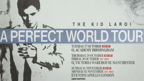 A Perfect World Tour The Kid LAROI october 2026 to november 2026 tour poster