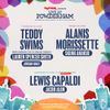 LIVE AT POWDERHAM Lewis Capaldi, Alanis Morissette, Teddy Swims, Jacob Alon, Skunk Anansie, Jordan Rakei, Lauren Spencer Smith gig poster