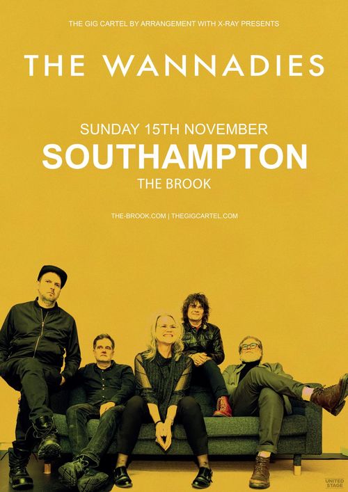 THE WANNADIES at THE BROOK on 15 November 2026 gig poster