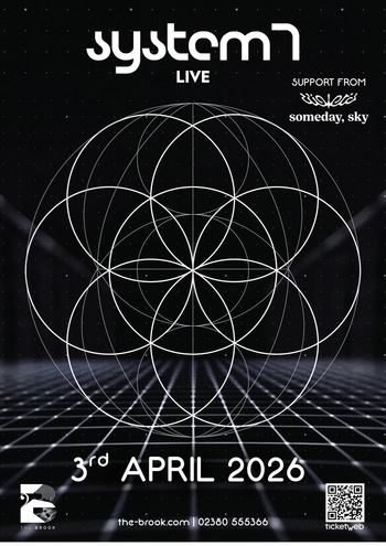 system7 LIVE SOMEDAY, SKY, System 7 at The Brook on 3 April 2026 gig poster