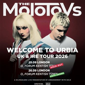 WELCOME TO URBIA UK & IRE TOUR 2026 The Molotovs september 2026 tour poster