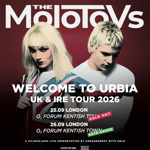 WELCOME TO URBIA UK & IRE TOUR 2026 The Molotovs september 2026 tour poster