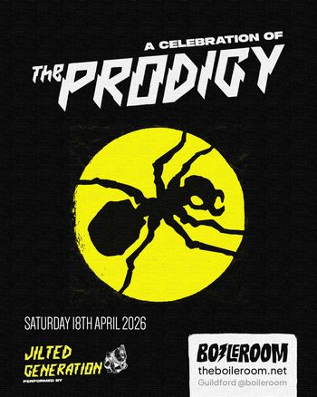 A Celebration of The Prodigy Jilted Generation at Boilerroom on 18 April 2026 gig poster