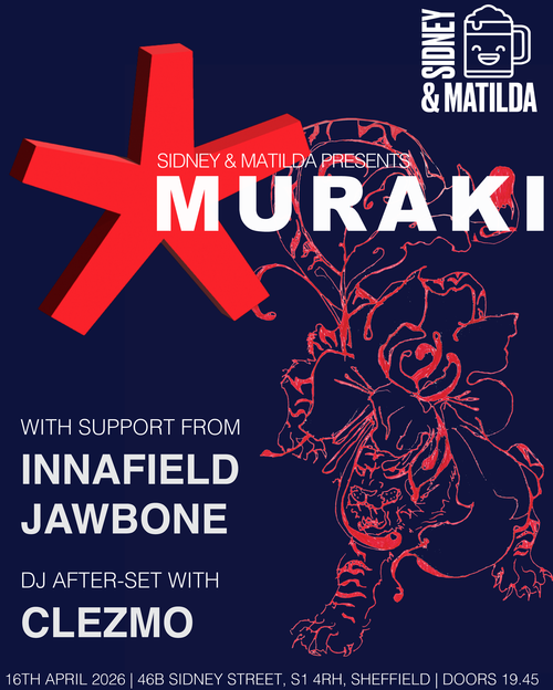 MURAKI INNAFIELD, CLEZMO, Jawbone at Sidney & Matilda on 16 April 2026 gig poster