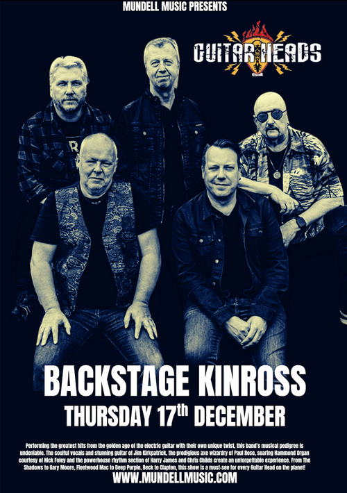 Guitar Heads at Backstage on 17 December 2026 gig poster