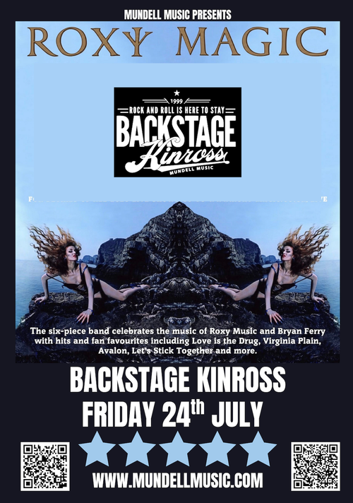 ROXY MAGIC at Backstage on 24 July 2026 gig poster