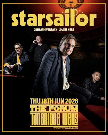 starsailor at The Forum on 18 June 2026 gig poster