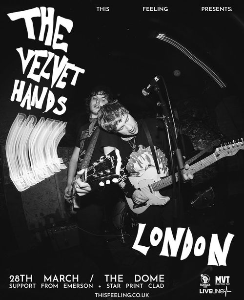 THE VELVET HANDS Avalon Emerson, STAR PRINT CLAD at THE DOME on 28 March 2026 gig poster