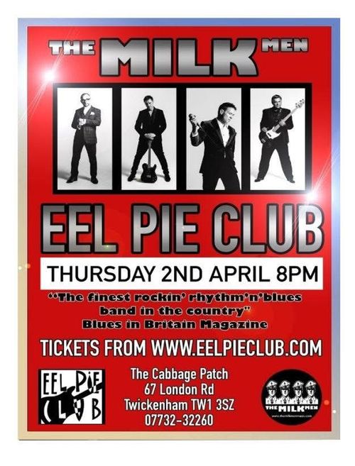 THE MILK Men at EEL PIE CLUB on 2 April 2026 gig poster