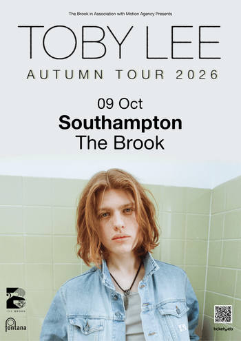 TOBY LEE AUTUMN TOUR 2026 Toby Lee at The Brook on 9 October 2026 gig poster