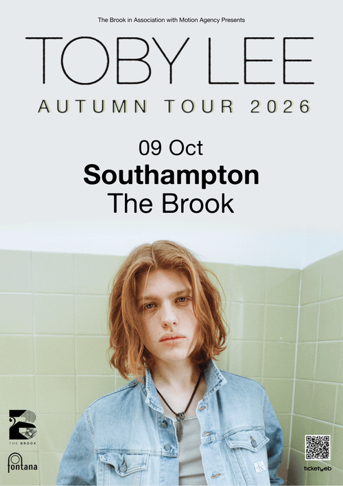TOBY LEE AUTUMN TOUR 2026 Toby Lee at The Brook on 9 October 2026 gig poster