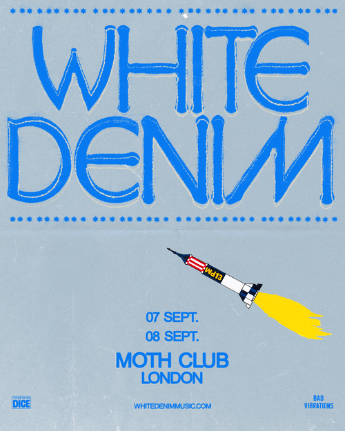 WHITE DENIM september 2026 tour poster