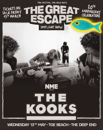 THE GREAT ESCAPE SPOTLIGHT SHOW The Kooks at TGE BEACH on 13 May 2026 gig poster