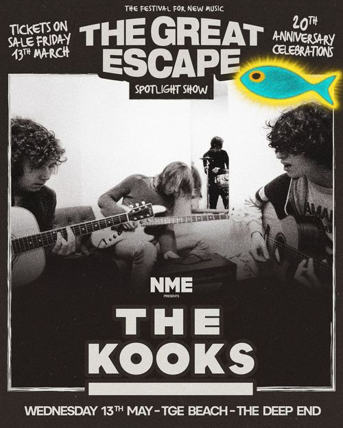 THE GREAT ESCAPE SPOTLIGHT SHOW The Kooks at TGE BEACH on 13 May 2026 gig poster