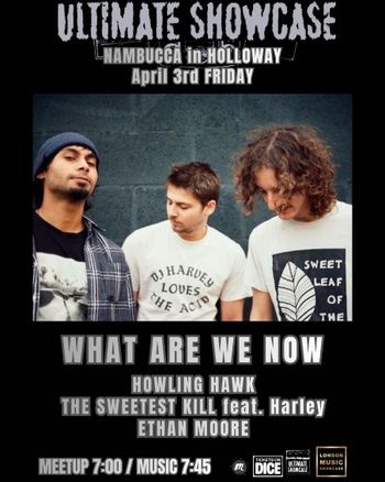 ULTIMATE SHOWCASE ETHAN MOORE, THE SWEETEST KILL feat. Harley, Howling Hawk at Nambucca on 3 April 2026 gig poster
