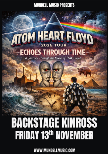 ATOM HEART FLOYD 2026 TOUR ATOM HEART FLOYD at Backstage on 13 November 2026 gig poster