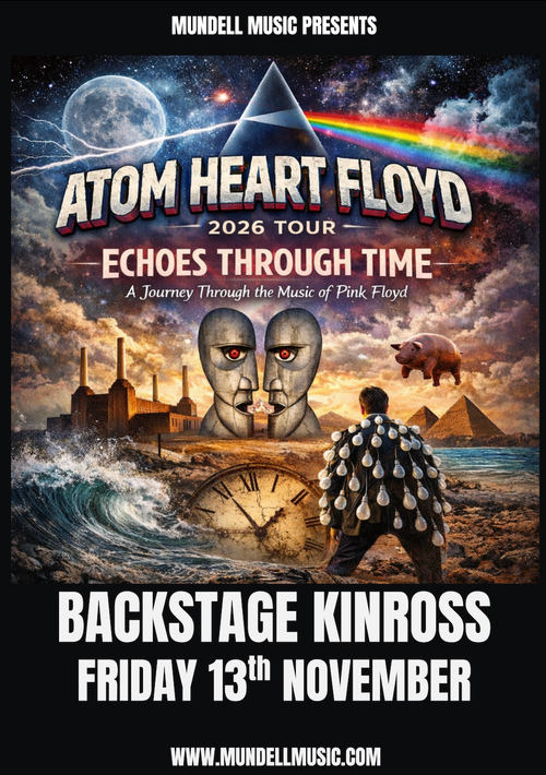 ATOM HEART FLOYD 2026 TOUR ATOM HEART FLOYD at Backstage on 13 November 2026 gig poster