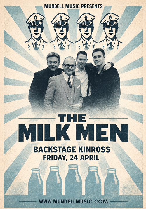 THE MILK MEN at Backstage on 24 April 2026 gig poster