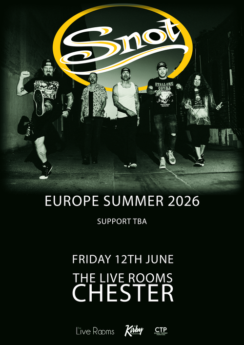 Snot at The Live Rooms on 12 June 2026 gig poster