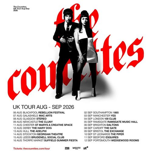 The Courettes august 2026 to september 2026 tour poster
