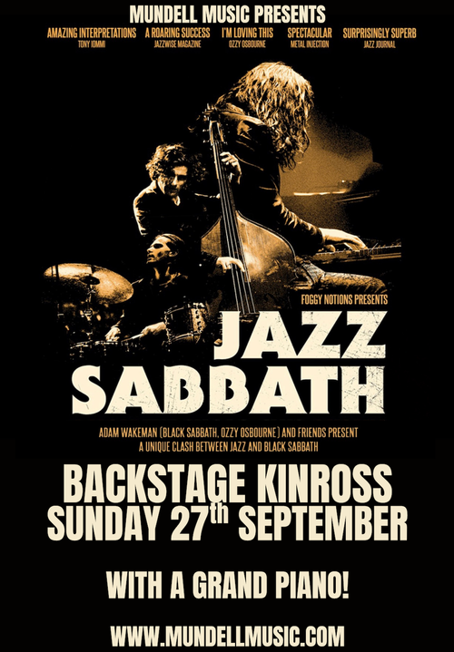 JAZZ SABBATH at Backstage on 27 September 2026 gig poster